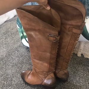 Knee high brown boots